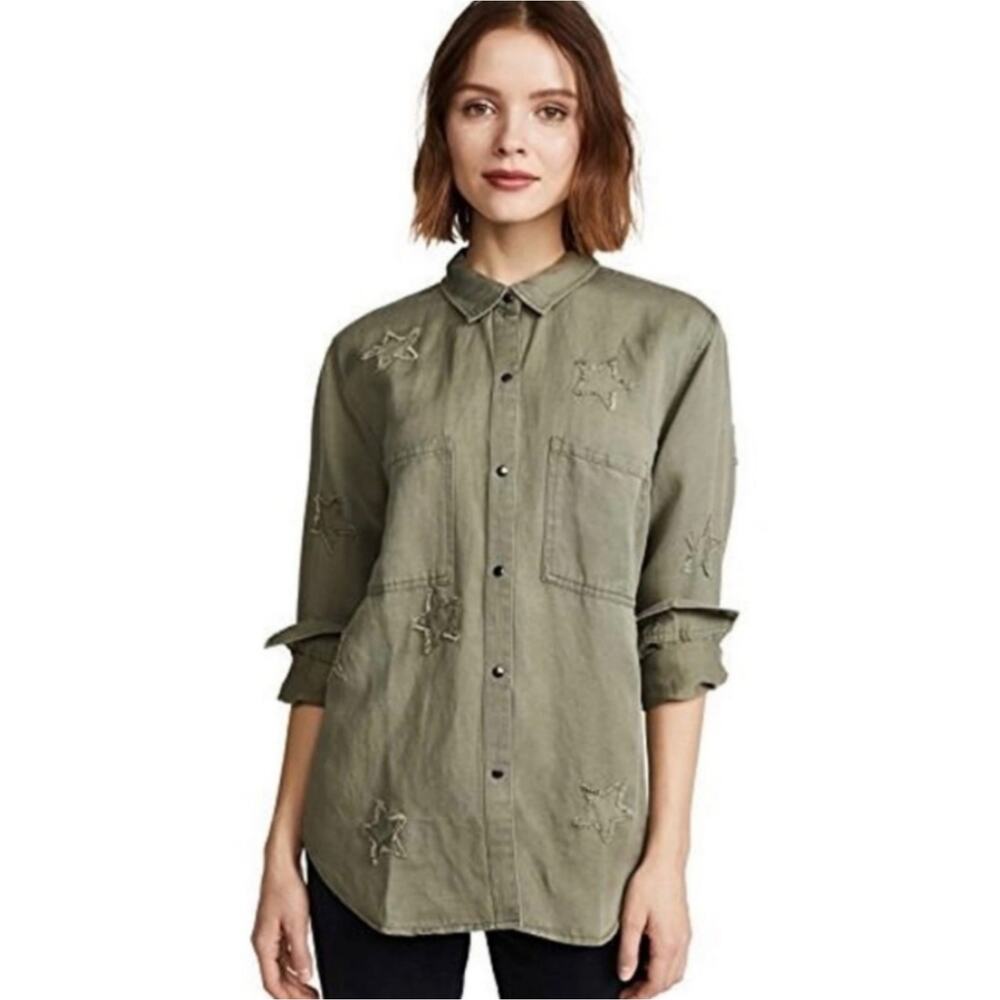 Rails Marcel Green Start Button Down Sage Normcor… - image 1